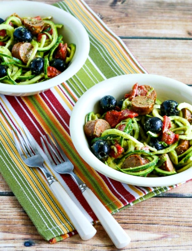 Zucchini Noodle Mock Pasta Salad (Video) – Kalyn’s Kitchen