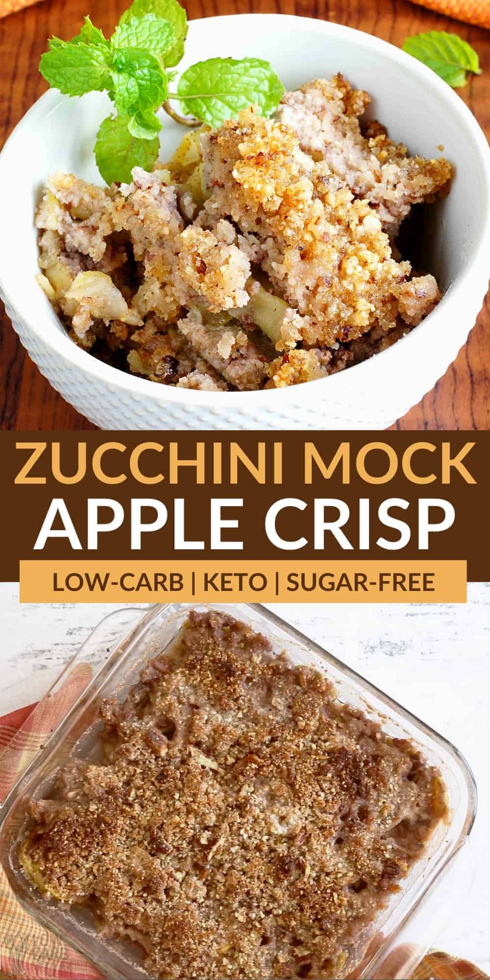 Keto Apple Crisp Recipe with Zucchini Mock Apples